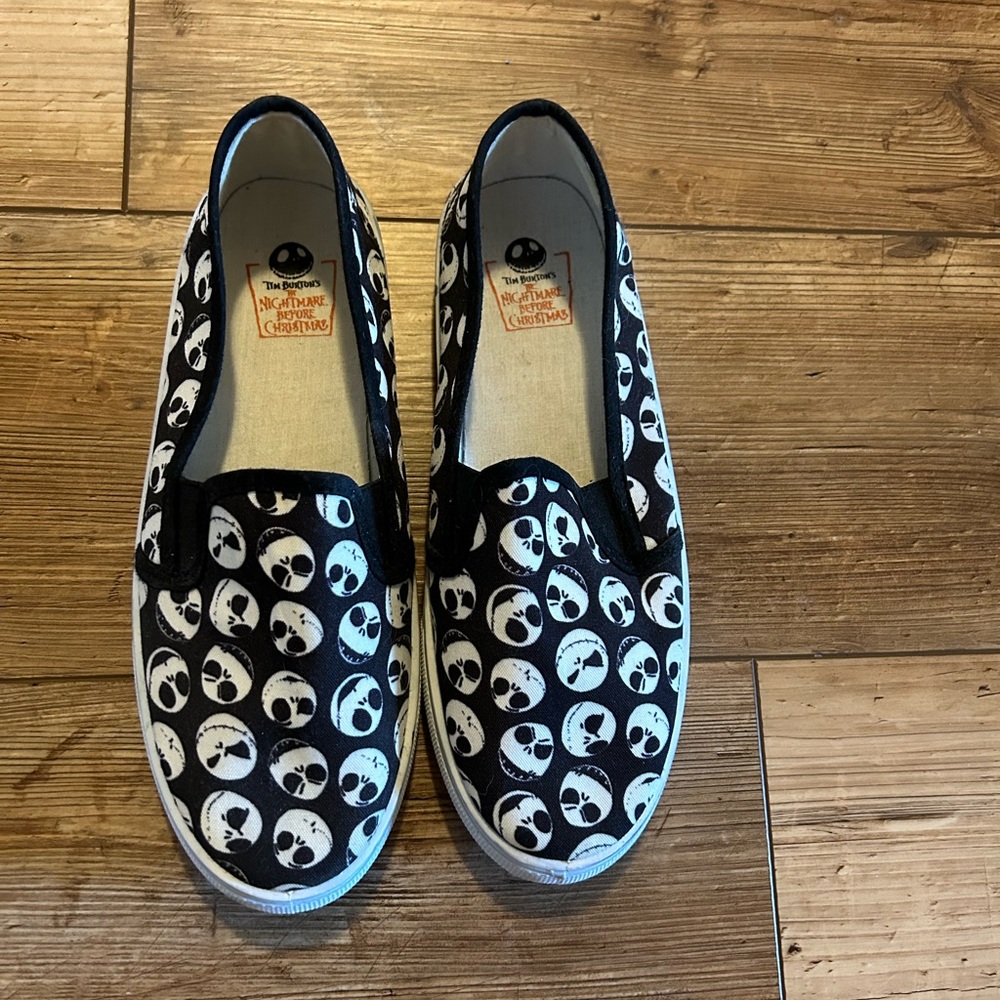 Disney Nightmare Before Christmas Jack Skellington slip on sneakers size 10m 10